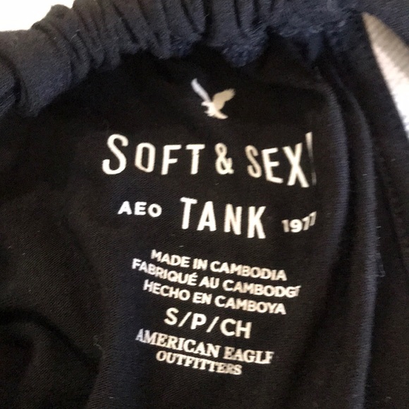 AEO Tank Lace Fringe Black - Picture 5 of 6